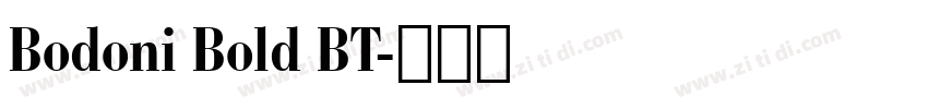 Bodoni Bold BT字体转换